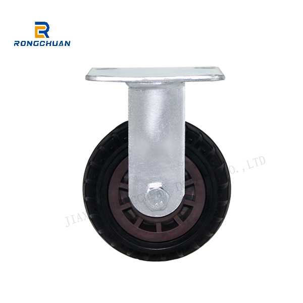 4/5/6/8 Inch High Quality Heavy duty  Rubber Caster Wheel Fix Type
