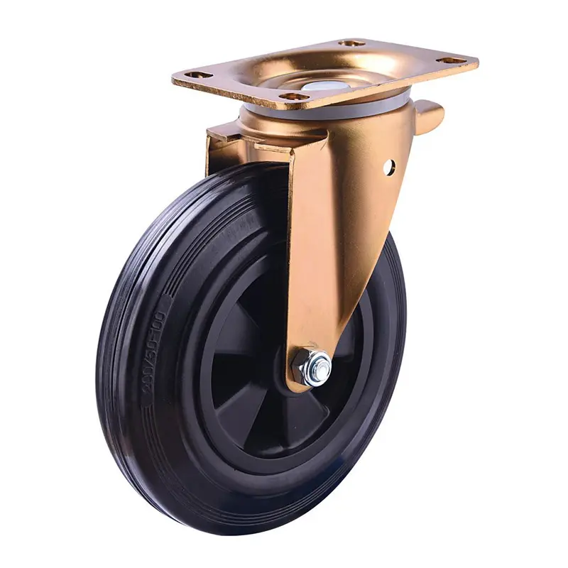 6/8 inch  Trash  Industrial factory price casters scaffolding rubber  caster wheel