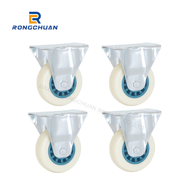 4 Inch Medium Duty Nylon casters Fixed Type OEM Custom Style Factory Direct Sales
