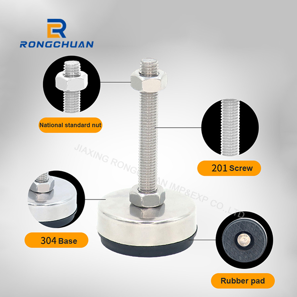 Stainless steel anti-skid feet with glue fixed feet machine adjustment support feet
