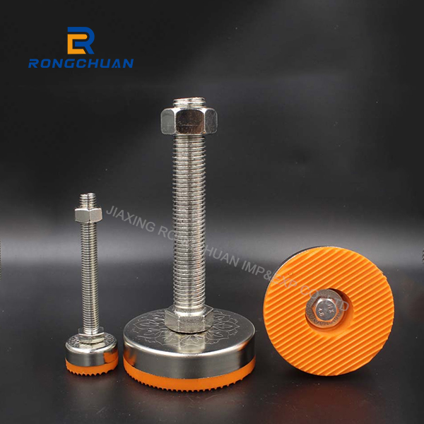 Patterned TPU yellow rubber foot cup level adjustment foot industrial foot cup non-slip foot cup D30 D40 D50