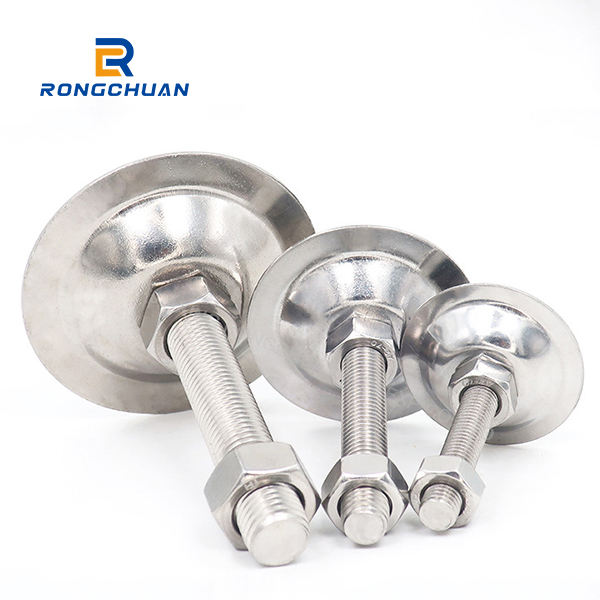 304 flat bottom foot cup horn bottom support foot stainless steel adjustment foot cup