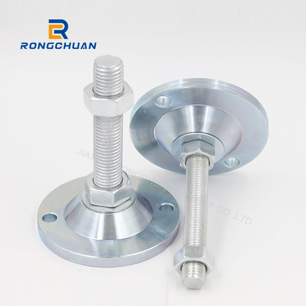 Solid steel foot cup with holes Metal support feet Cabinet machine tool support feet