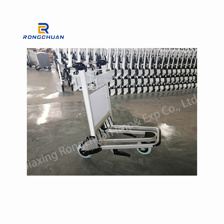 Aluminum Alloy Airport Trolley Cart Luggage Hand Cart With Brake