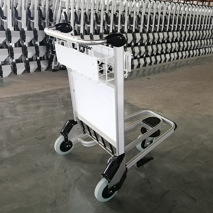 Aluminum Alloy Airport Trolley Cart Luggage Hand Cart With Brake
