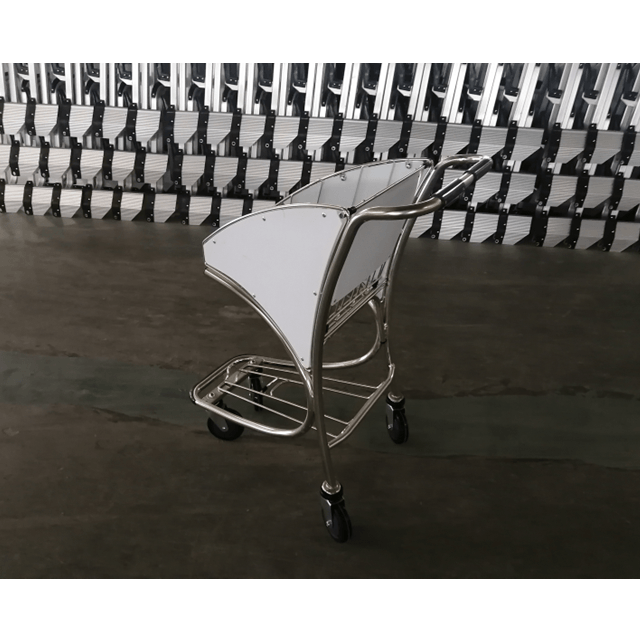 Stainless Steel Duty Free Shop Hand Cart Airport Shopping Cart Airport Trolley