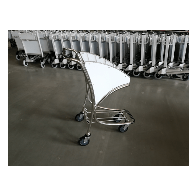 Stainless Steel Duty Free Shop Hand Cart Airport Shopping Cart Airport Trolley