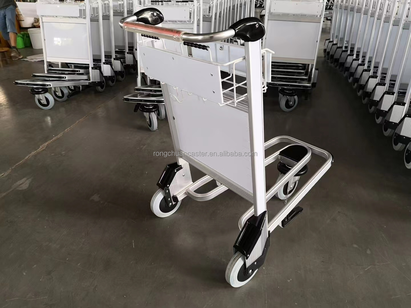 Airport Travel 3 Wheels Trolley Luggage Aluminium luggage Trolley Airport With Brake