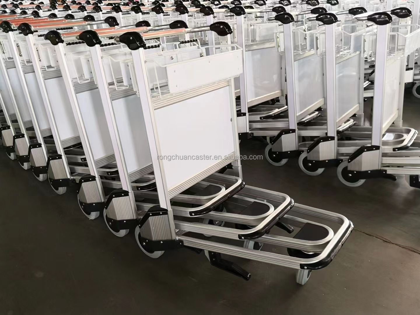 Airport Travel 3 Wheels Trolley Luggage Aluminium luggage Trolley Airport With Brake