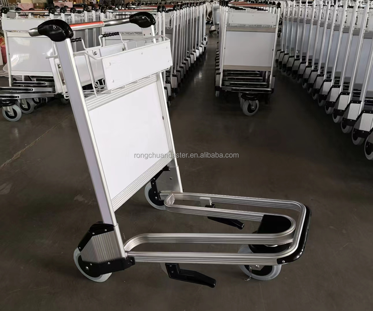 Airport Travel 3 Wheels Trolley Luggage Aluminium luggage Trolley Airport With Brake