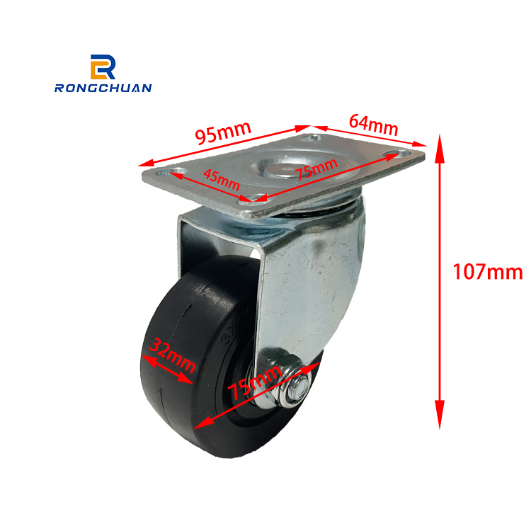 Heavy Duty High Temperature Resistant Caster Wheel PF Hard Tread Used For Baking Cart