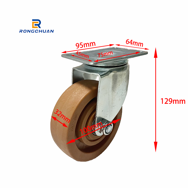 Glass-Filled Nylon High Temperature Resistant Caster Wheel with Double Bearing 230~280 centigrade