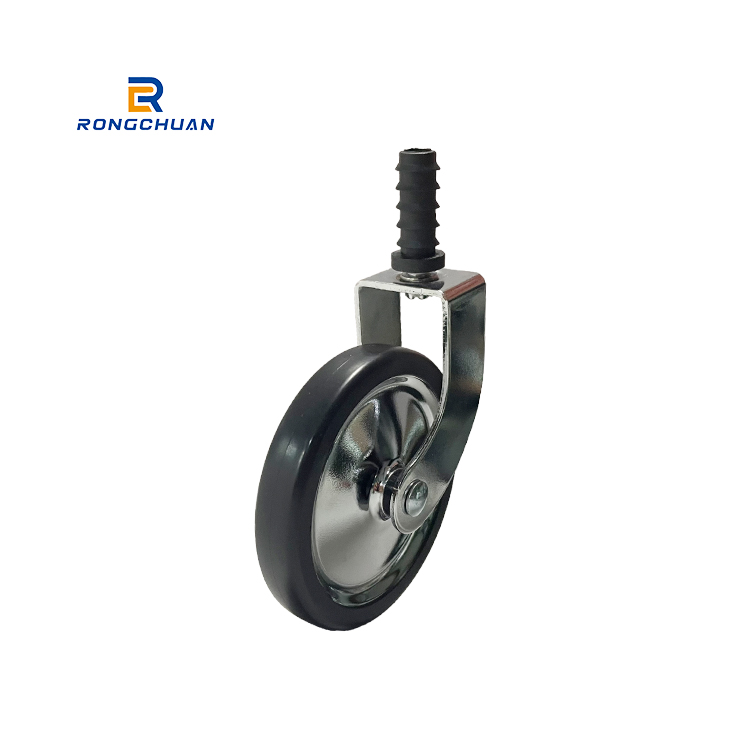 3 Inch Universal Restaurant Cart Caster Wheel Iron Core With TPR Tread Mute Furniture Castor