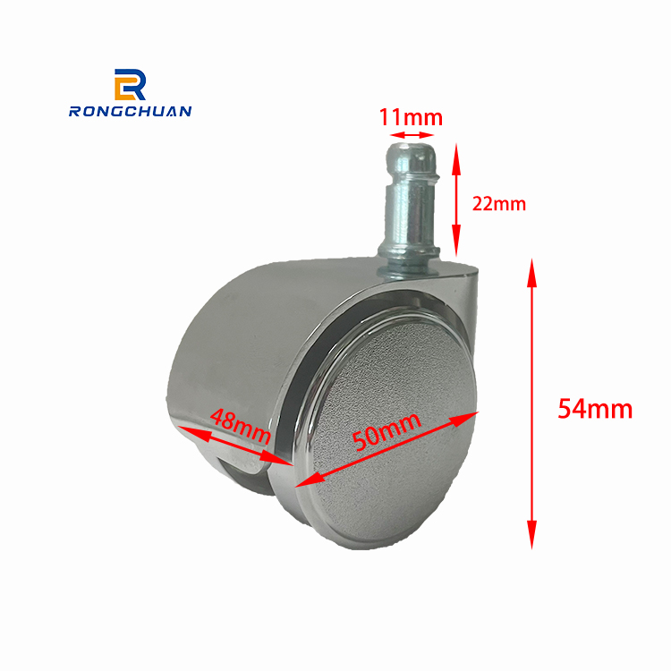 Zinc Aluminum Alloy Caster Wheel Antistatic Golden Silvery For Barber Shop Furniture