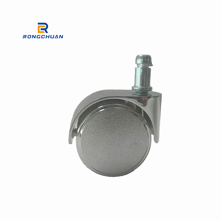 Zinc Aluminum Alloy Caster Wheel Antistatic Golden Silvery For Barber Shop Furniture