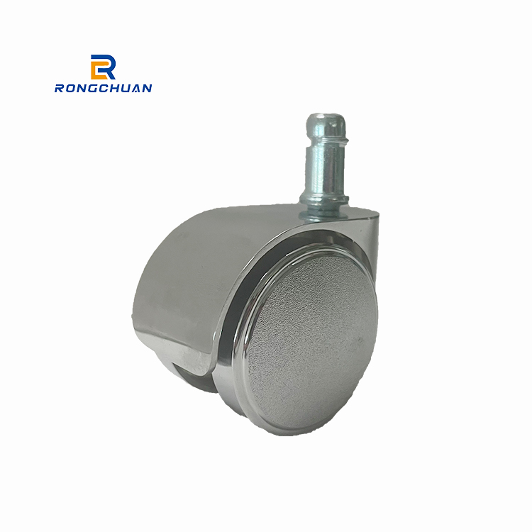 Zinc Aluminum Alloy Caster Wheel Antistatic Golden Silvery For Barber Shop Furniture