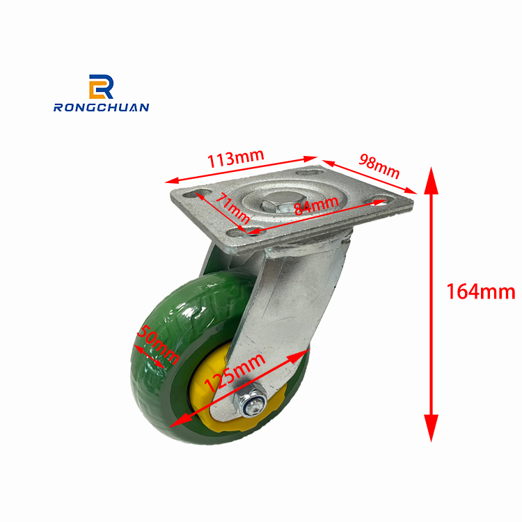 Wholesale Price Heavy Duty Caster Wheel White Nylon Tread With Yellow PP core Caster Load 550KGS