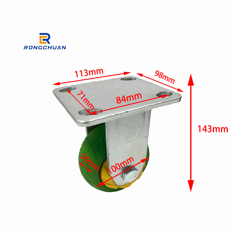 Wholesale Price Heavy Duty Caster Wheel White Nylon Tread With Yellow PP core Caster Load 550KGS