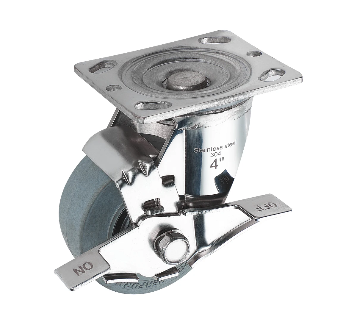 Stainless ESD castor with brake anti static caster gray CC wheel caster wheel conductive caster