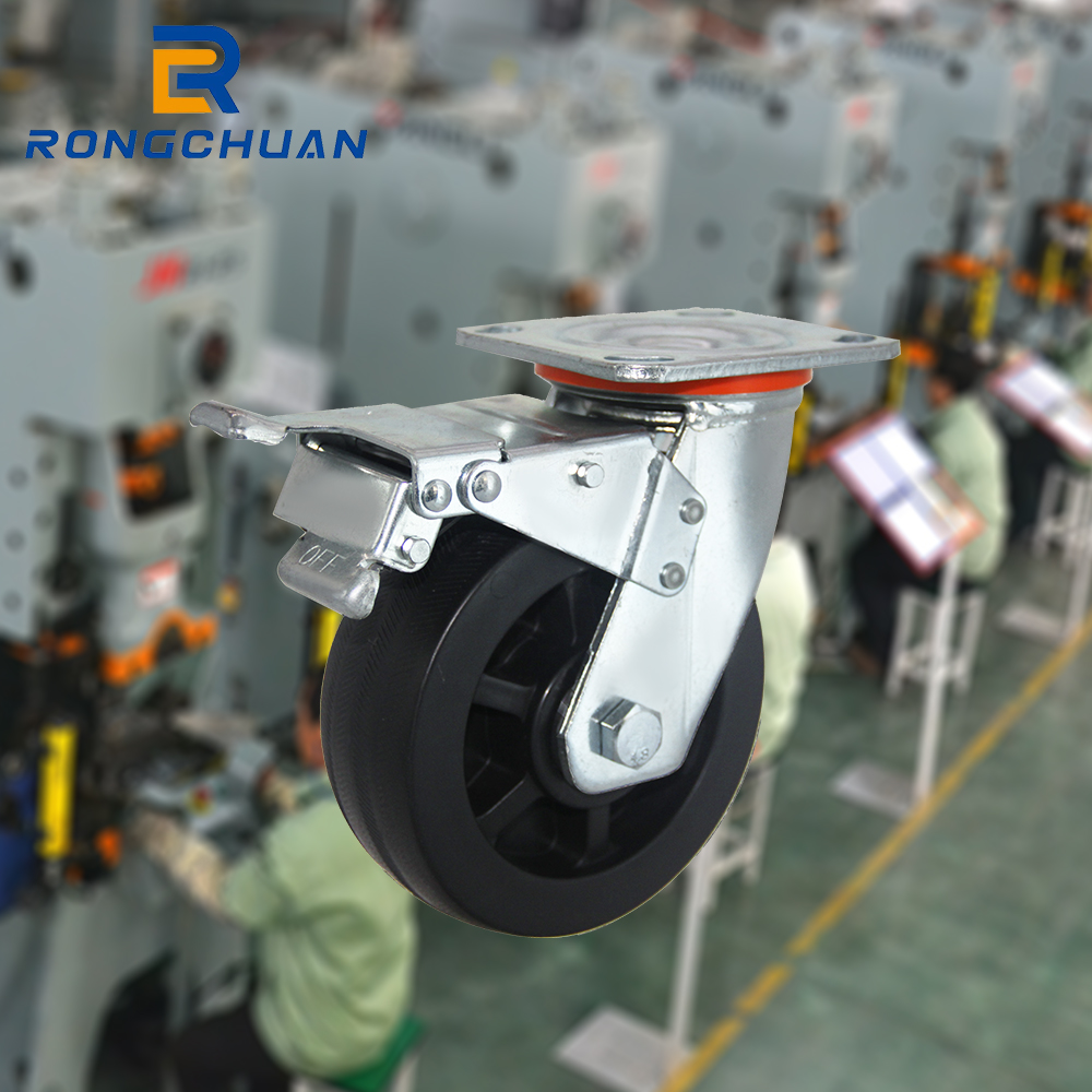 4/5/6/8inch Heavy duty black PP casters OEM custom style factory direct sales