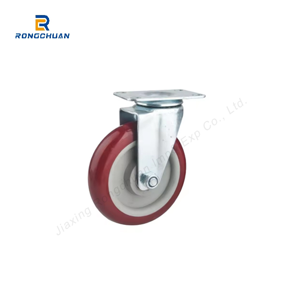 2.5 3 4 5Inch Office Industrial Double Ball Bearing Swivel Medium Duty Caster PP Core PVC Wheels